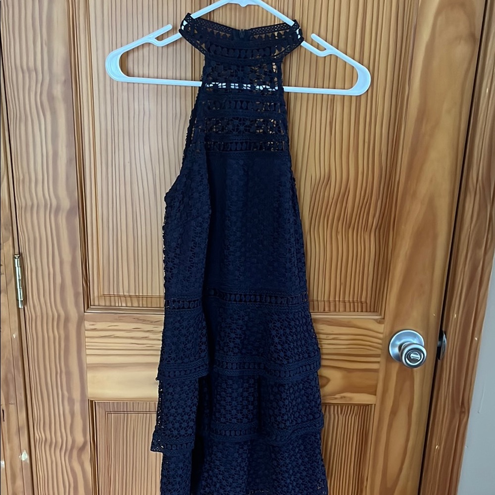 Elegant Blue Halter Dress
